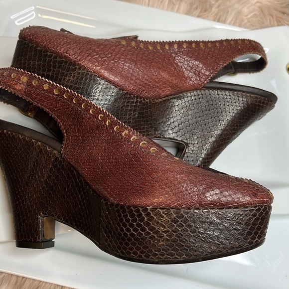 HENRY BEGUILAN VINTAGE PLATFORM SANDALS - Picture 5 of 7